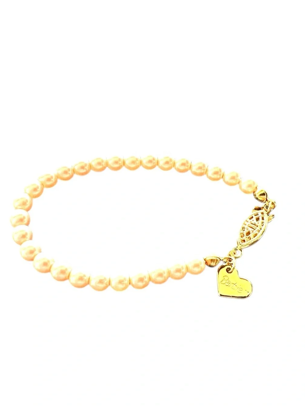 Avon Barbie Faux Pearl Youth Bracelet with Original Box & Pink Storage Bag